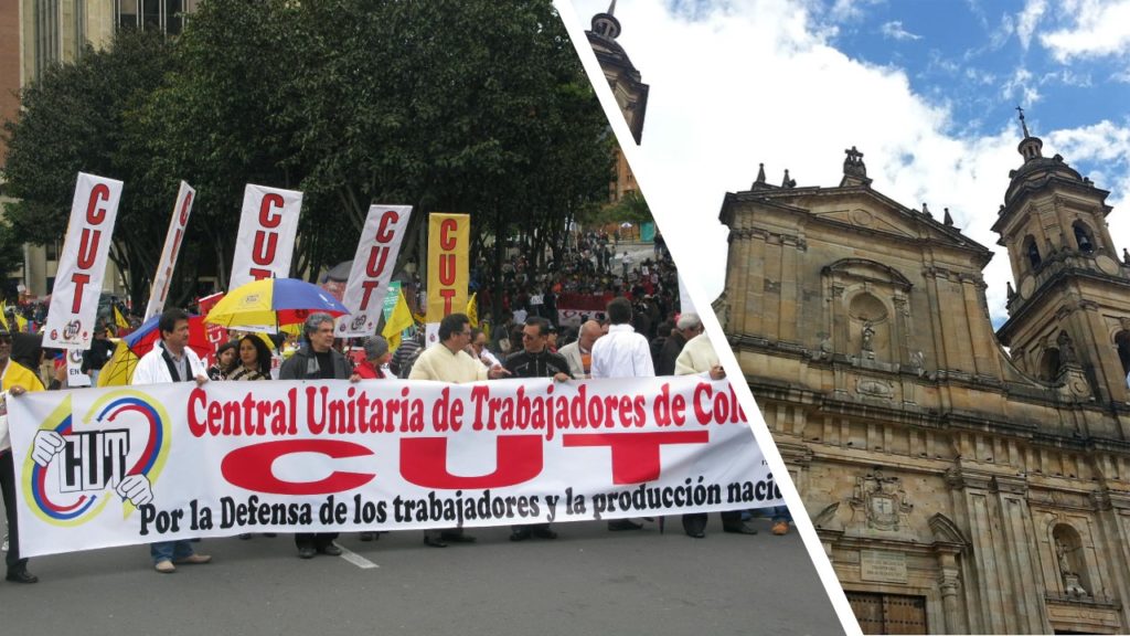 Demonstration in support of social reforms of the Colombian government