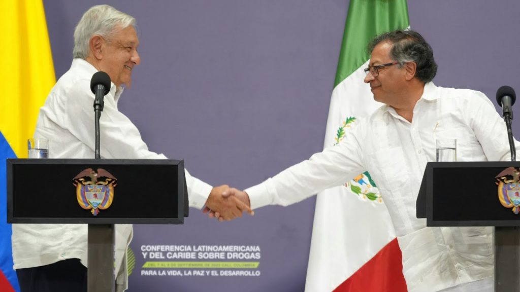 Presidents of Colombia and Mexico, Gustavo Petro and Andres Manuel Lopez Obrador