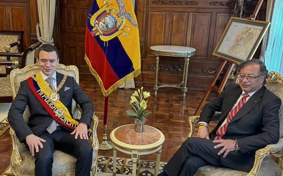 Petro meeting Daniel Noboa president Ecuador