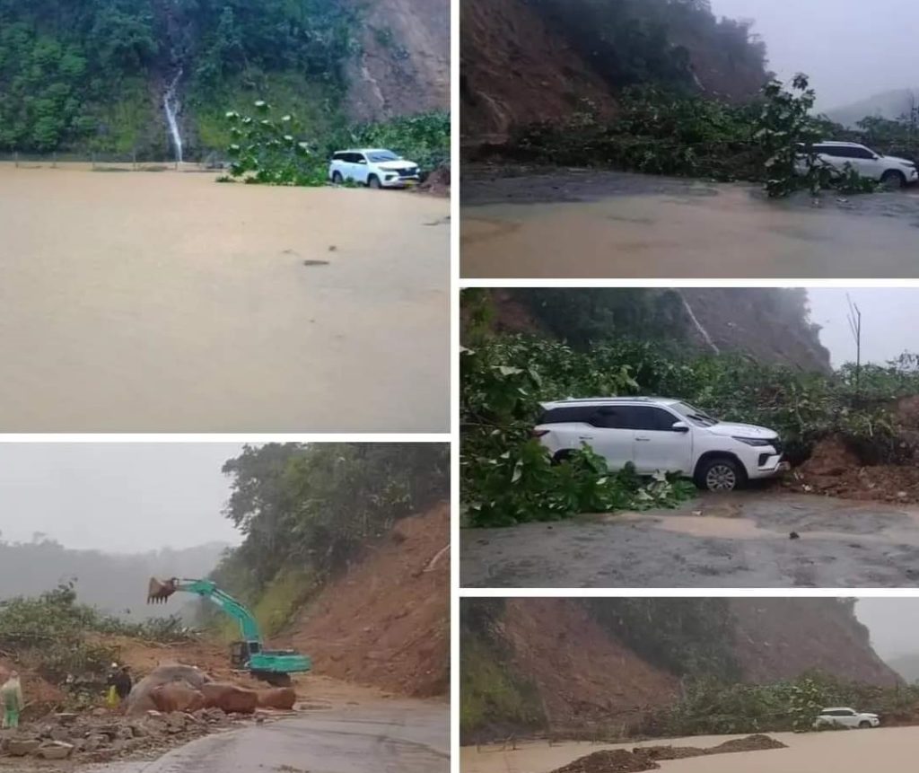 Road landslide Colombia